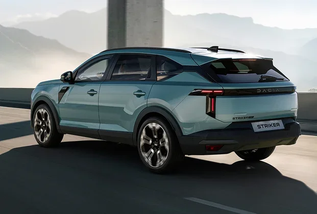Véhicule neuf Dacia bleu en circulation